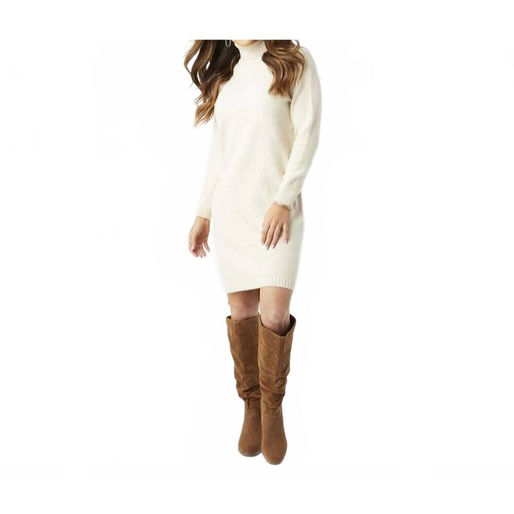 NEW COCO + CARMEN long sleeve mock neck sweater dress in oatmeal